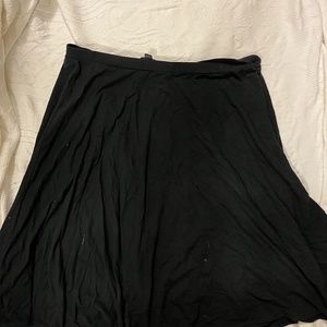 black staple midi women's skirt